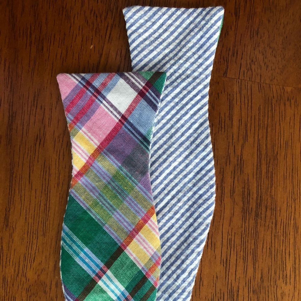 Seersucker / Tartan Reversible Bowtie